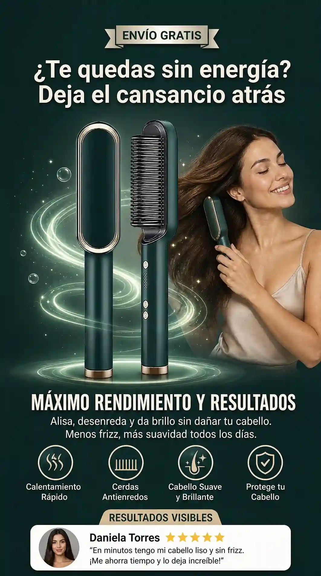 Cepillo Alisador Plancha Multifuncional