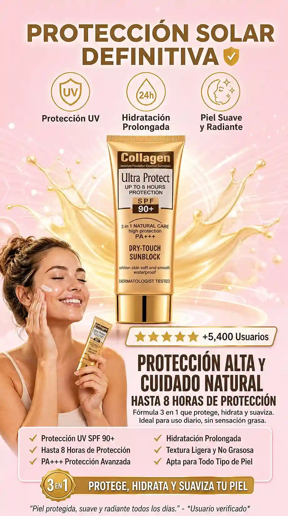 Protector Solar Collagen con color